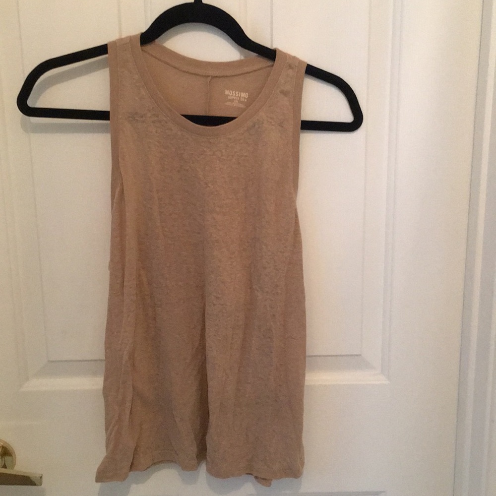 Khaki Muscle Tank Top